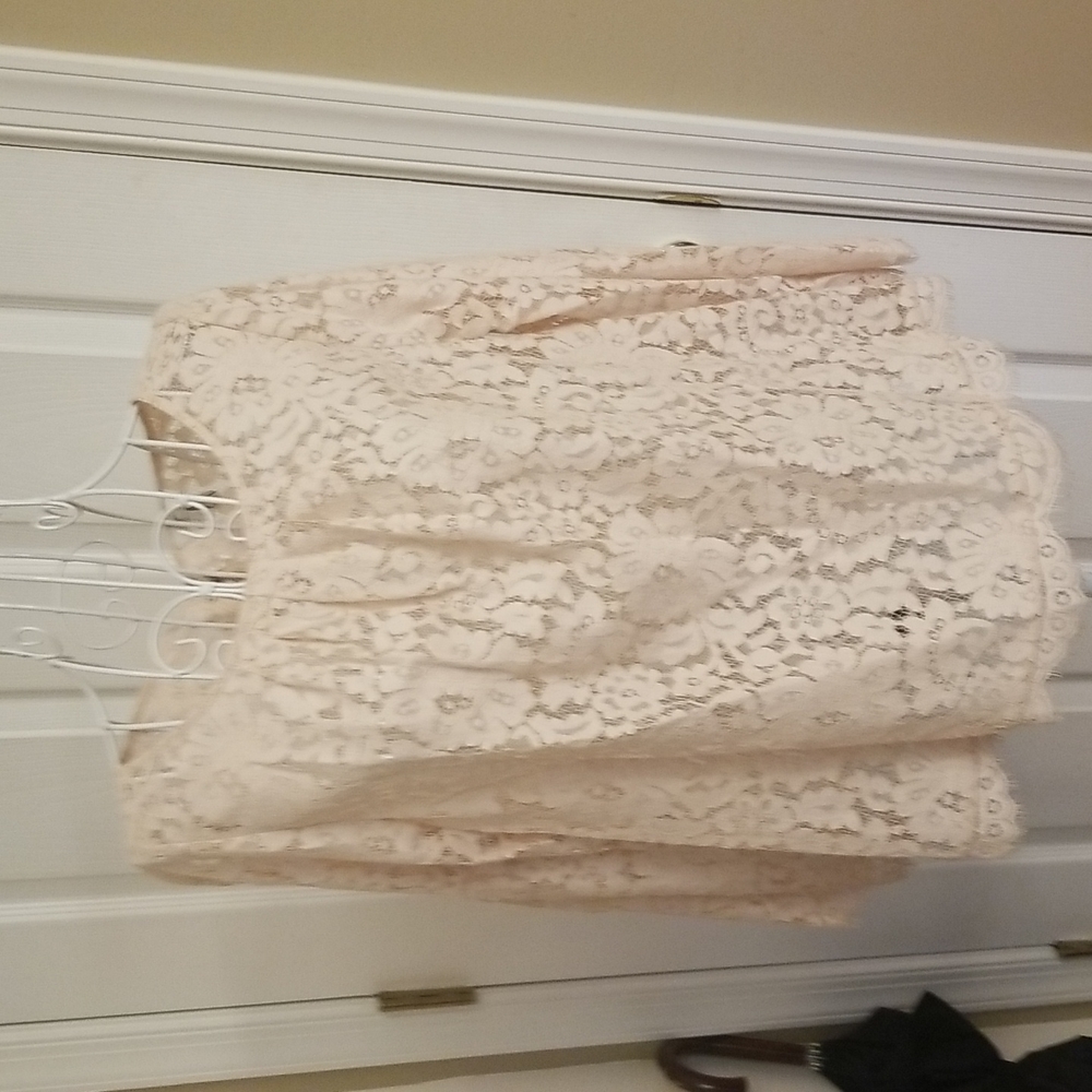 Joie women's nude lace pullover top